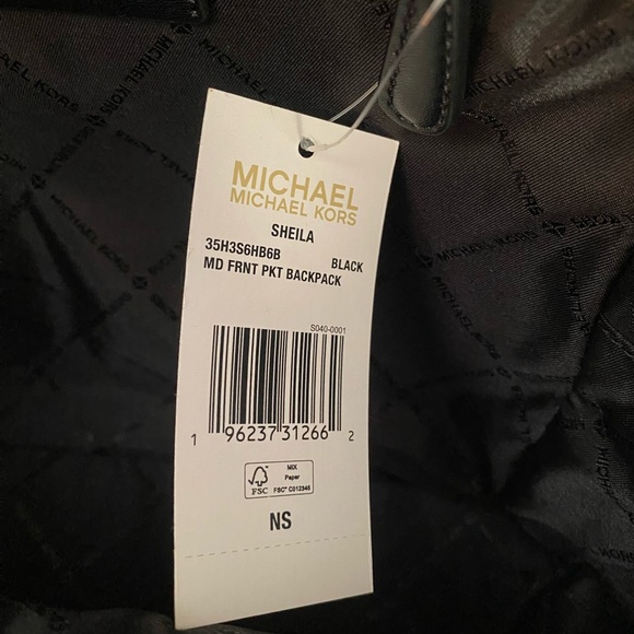 Michael Kors Sheila  Black Backpack - Picture 6 of 12
